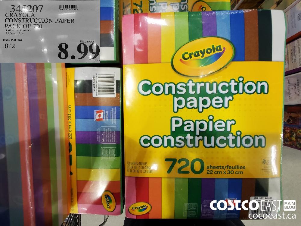 345207 CRAYOLA CONSTRUCTION PAPER PACK OF 720 $8.99