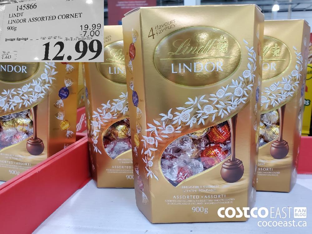 145866 LINDT LINDOR ASSORTED CORNET $12.99
