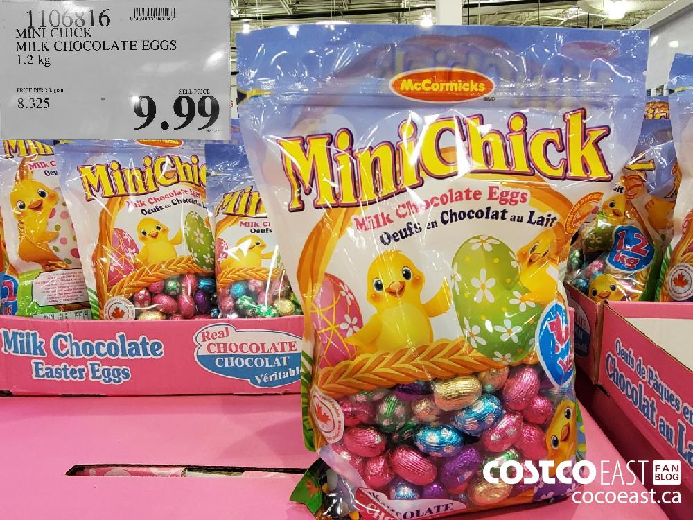 1100316 MINI CHICK MILK CHOCOLATE EGGS 1.2 kg $9.99