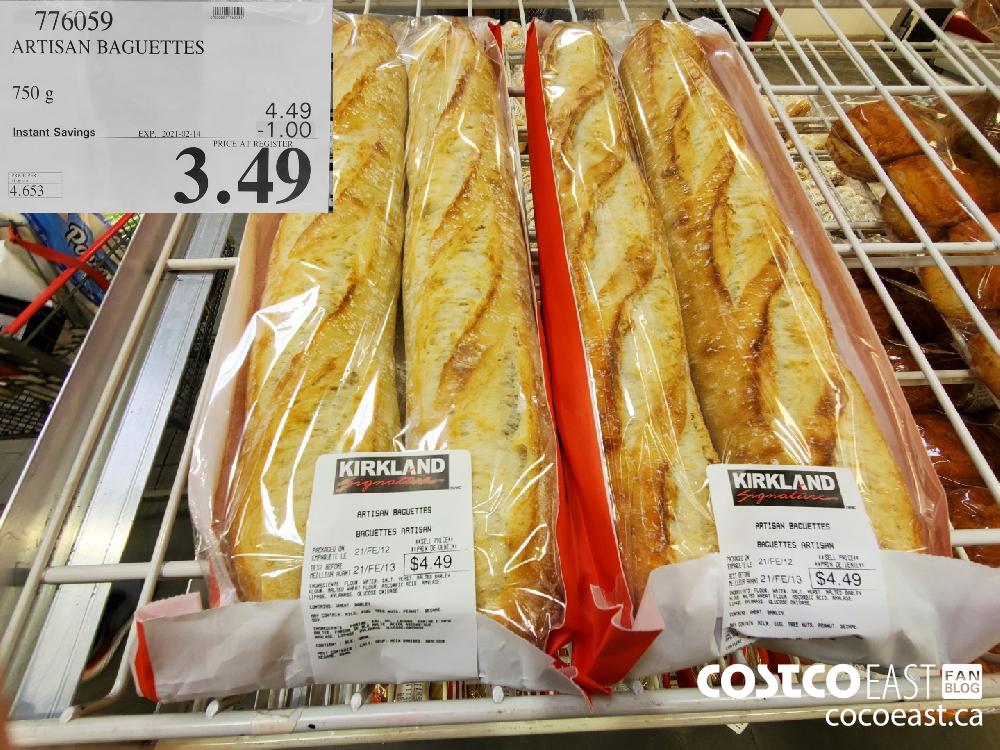 710059 ARTISAN BAGUETTES 750 g EXPIRY DATE: 2021-02-14 $3.49