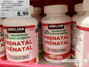8771111
KIRKLAND SIGNATURE
PRENATAL SUPPLEMENT
300 TABLETS
EXPIRY DATE: 2021-02-28
$8.99
