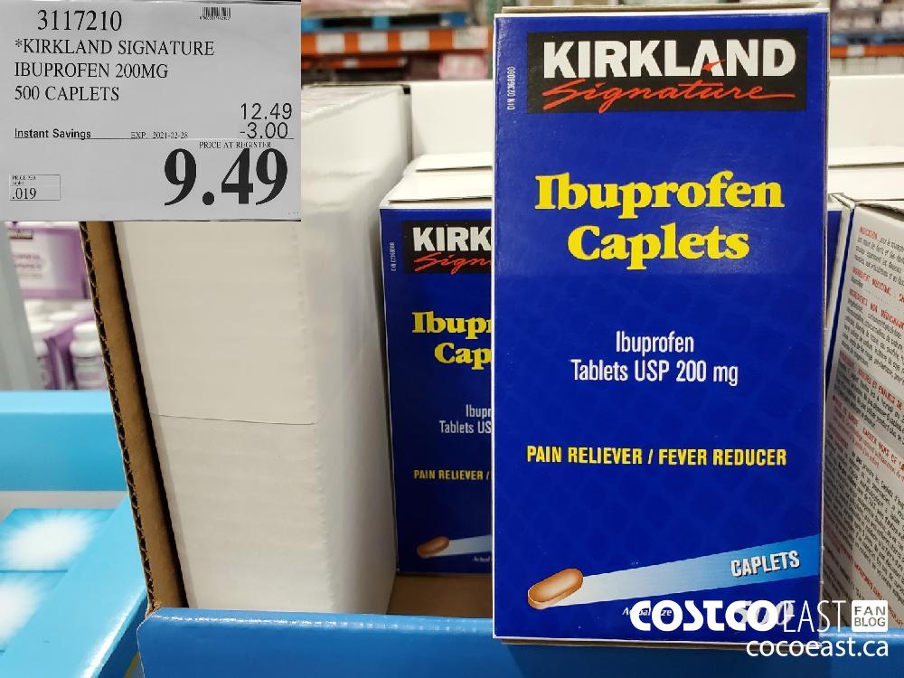 3117210 “KIRKLAND SIGNATURE IBUPROFEN 200MG 500 CAPLETS EXPIRY DATE: 2021-02-28 $9.49 