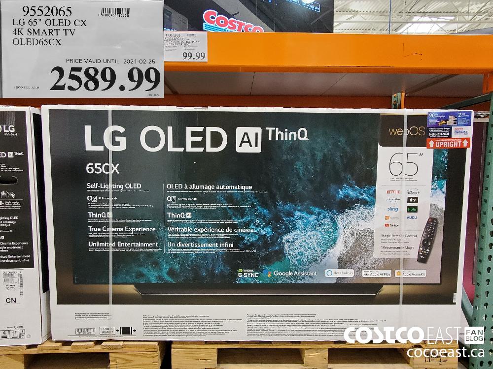 9552065 LG 65"-OLED CX 4K SMART TV OLED65CX 2589.99
