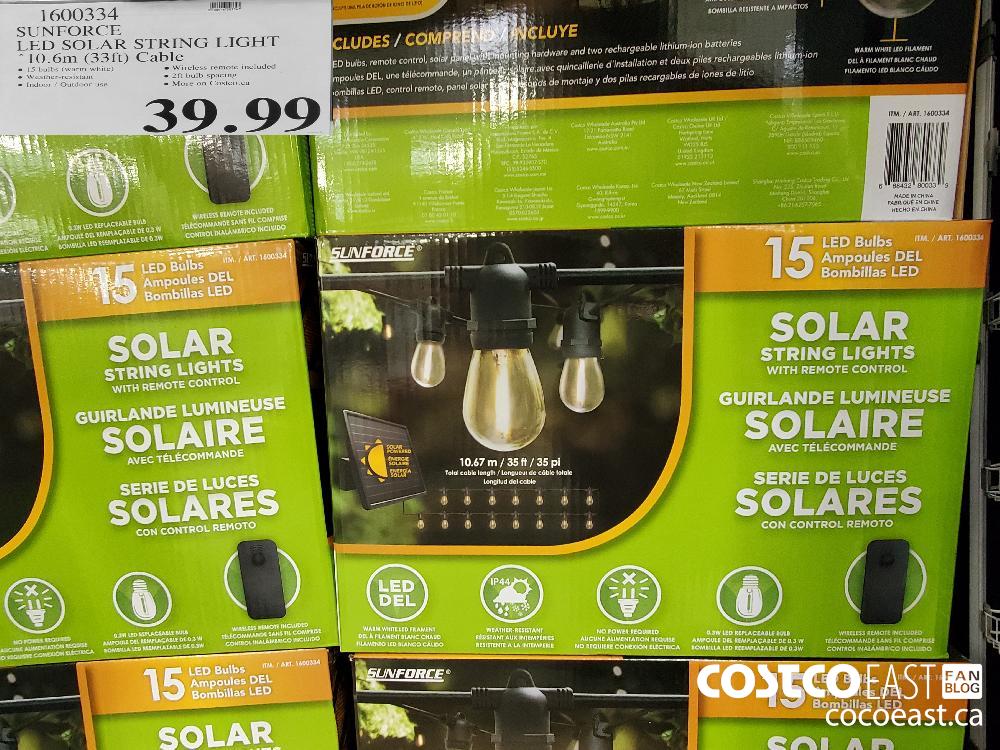 costco sunforce solar string lights