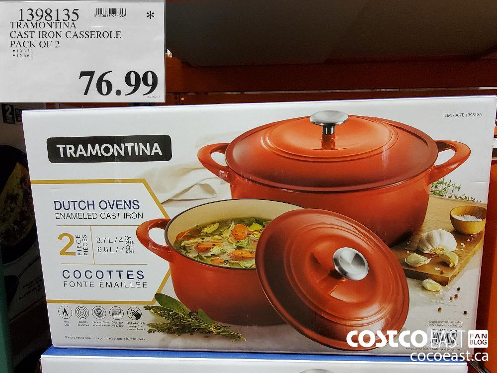 1398135 TRAMONTINA CAST IRON CASSEROLE PACK OF 2 $76.99