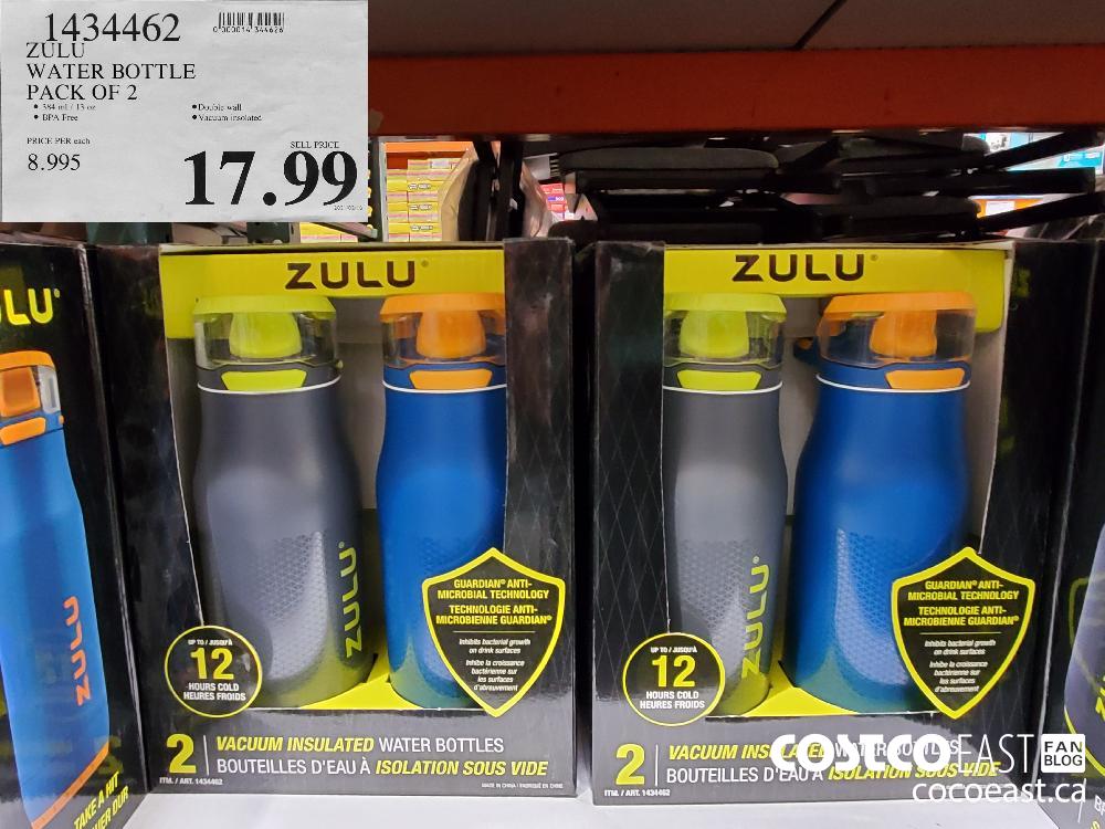 1434462 ZULU WATER BOTTLE PACK-OF 2 $17.99