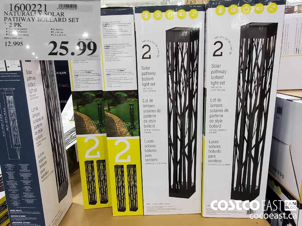 solar pathway bollard light set costco