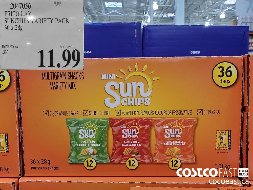 2047056 - FRITO LAY SUNCHIPS VARIETY PACK 36 x 28G $14.99