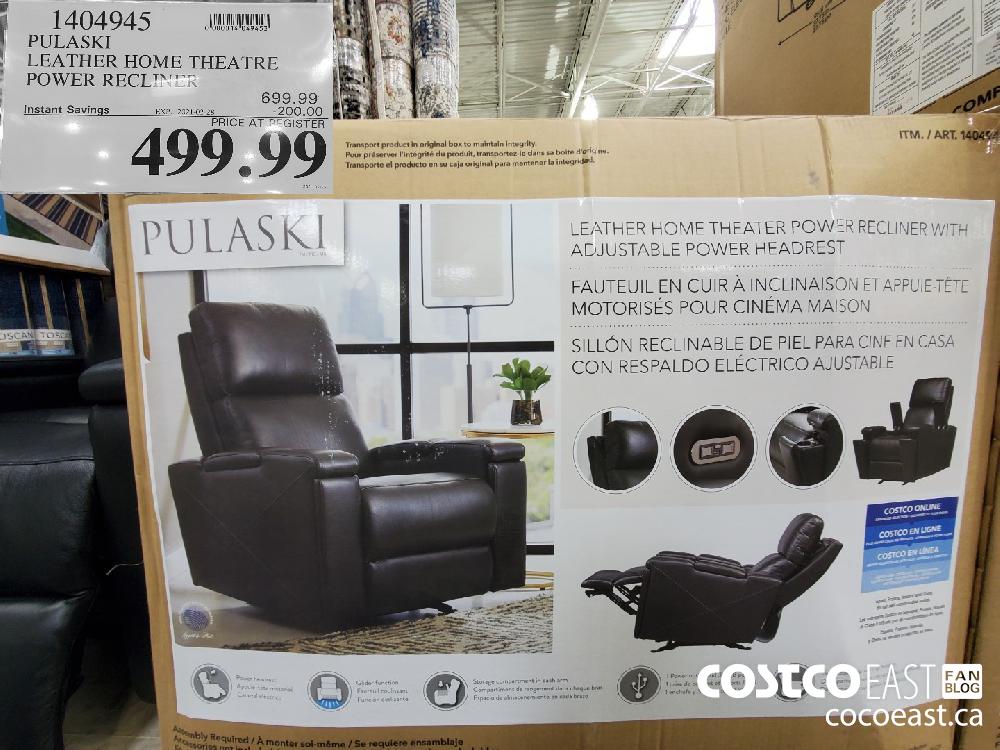 1404945 PULASKI LEATHER HOME THEATRE POWER RECLINER 200 00 INSTANT