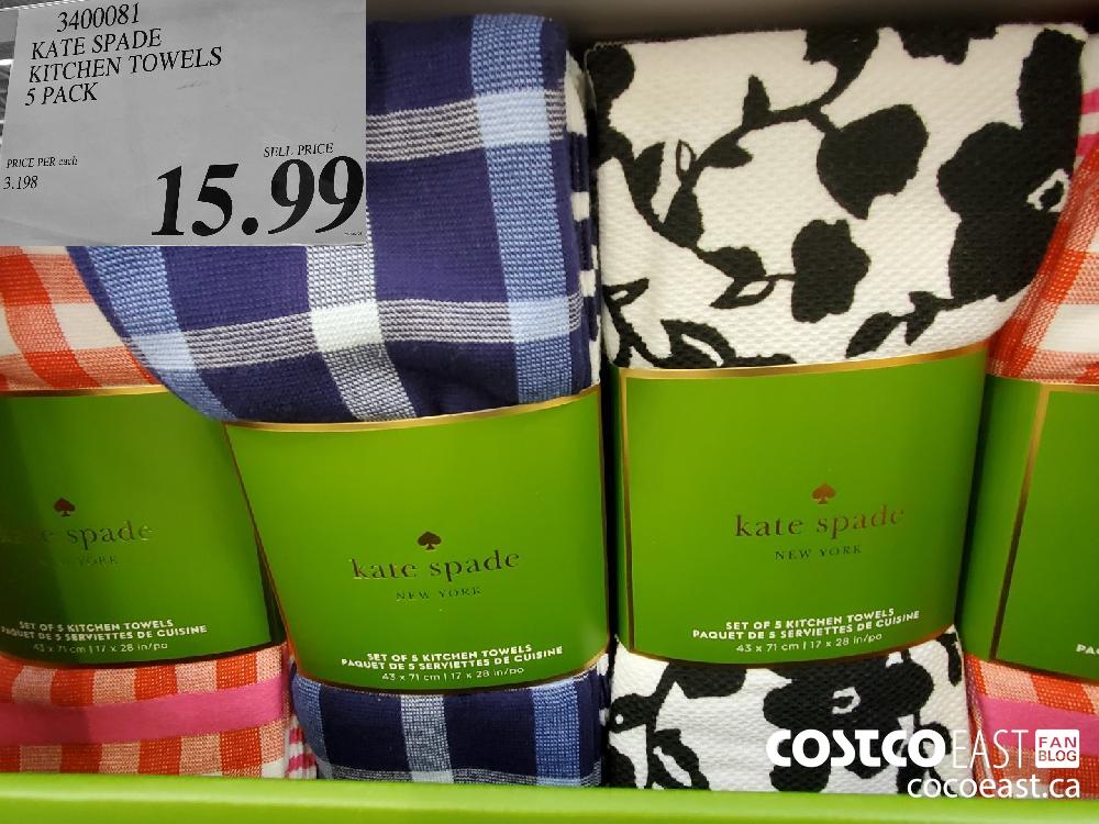 3400081 KATE SPADE KITCHEN TOWELS 5 PACK 15 99 Costco East Fan Blog