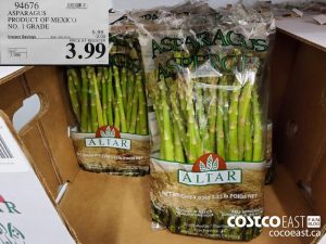 94676 
ASPARAGUS
PRODUCT OF MEXICO
NO. 1 GRADE
EXPIRY DATE: 2021-03-04
$3.99
