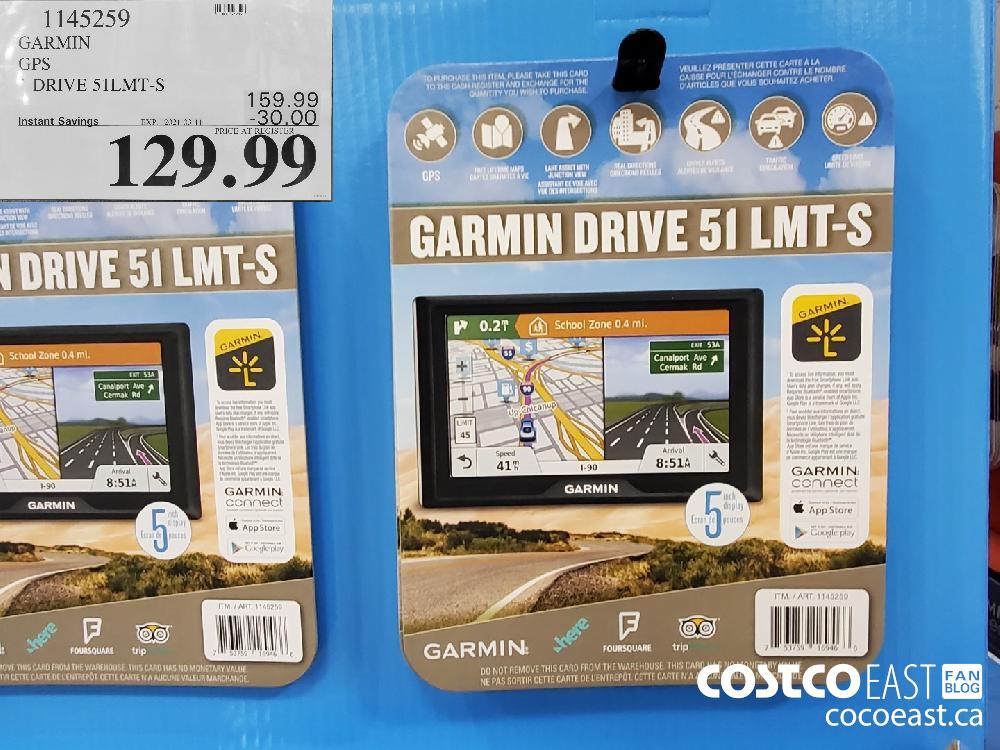 1145259 GARMIN GPS DRIVE 51LMT-S EXPIRY DATE: 2021-03-11 $129.99 