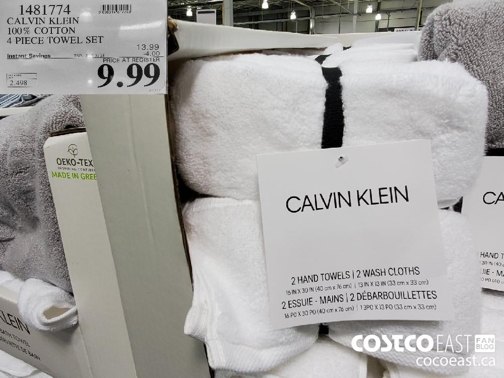 1481774 CALVIN KLEIN 100 COTTON 4 PIECE TOWEL SET 4 00 INSTANT