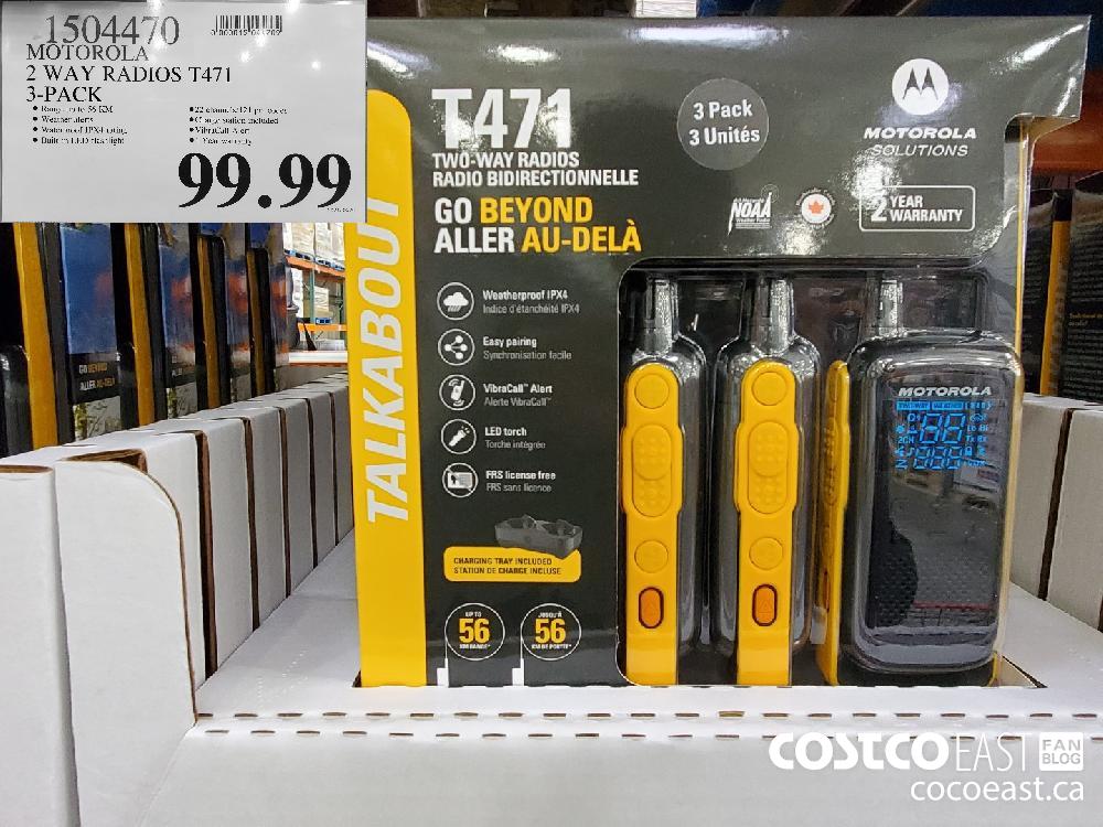 1504470 MOTOROLA 2 WAY RADIOS 1471 3-PACK $99.99