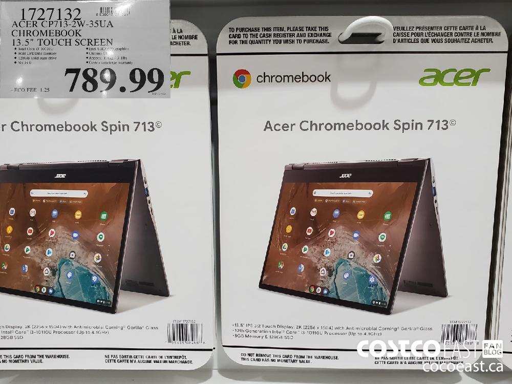 4727132 ACER CP713-2W-35UA CHROMEBOOK 13.5" TOUCH SCREEN $789.99