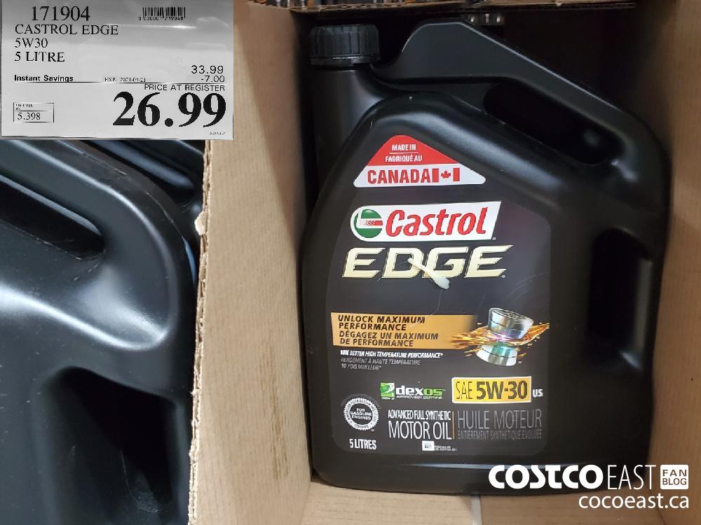 171904 CASTROL EDGE 5W30 5 LITRE EXPIRY DATE: 2021-04-21 $26.99