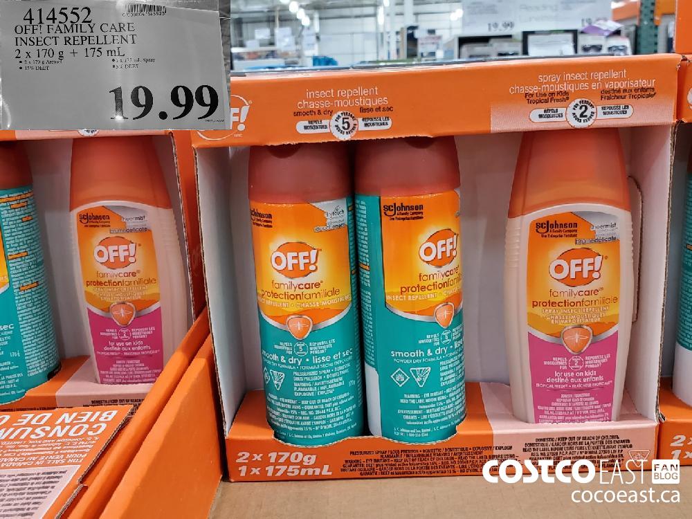 414552 OFF! FAMILY CARE INSECT REPELLENT 2 x 170 G 175 mi $19.99