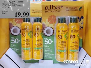 1362422 
ALBA BOTANICA
HAWAIIAN SPRAY SPF50 
2 X 177ML
$19.99
