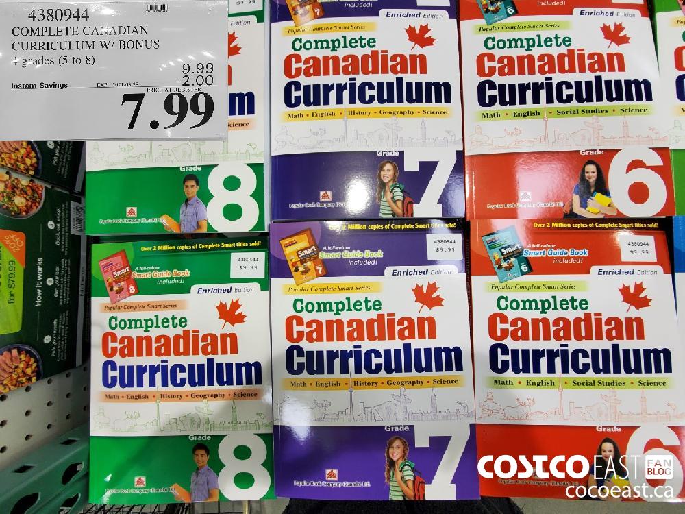 4380944 COMPLETE CANADIAN CURRICULUM W/ BONUS grades (5 to 8) EXPIRY DATE: 2021-03-28 $7.99