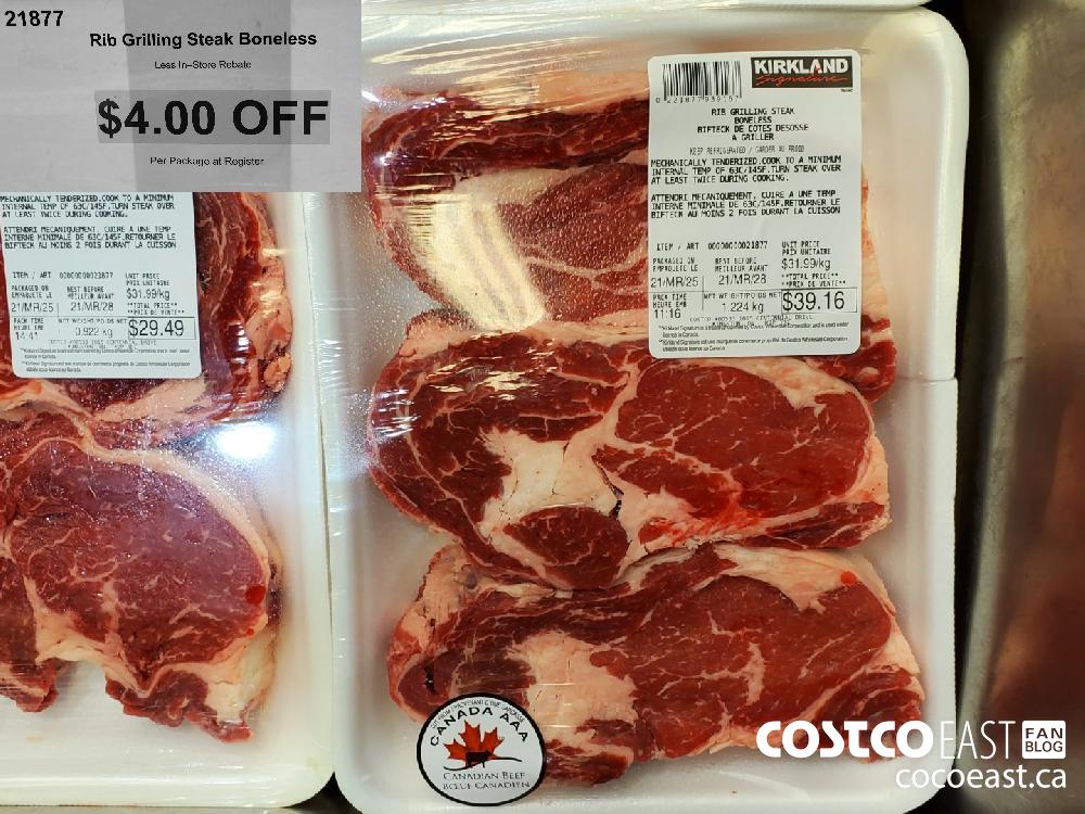 21877 Rib Grilling Steak Boneless $4.00 OFF