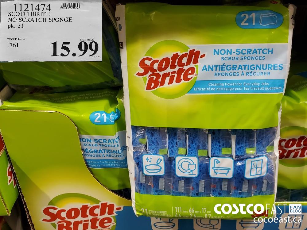 1121474 SCOTCHBRITE NO SCRATCH SPONGE pk. 21 $15.99