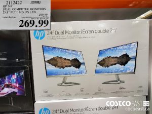 2112422 
HP 24F
DUAL COMPUTER MONITORS
23.8" FULL HD IPS LED 
EXPIRY DATE: 2021-04-11
$269.99
