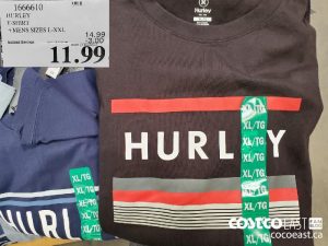 1666610
HURLEY
T-SHIRT
 MENS SIZES L-XXL
EXPIRY DATE: 2021-04-04 
$11.99
