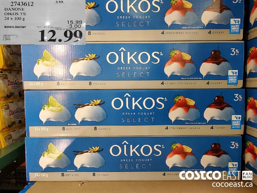 2743612 DANONE OIKOS 3% 24 x 100 g EXPIRY DATE: 2021-04-11 $12.99 