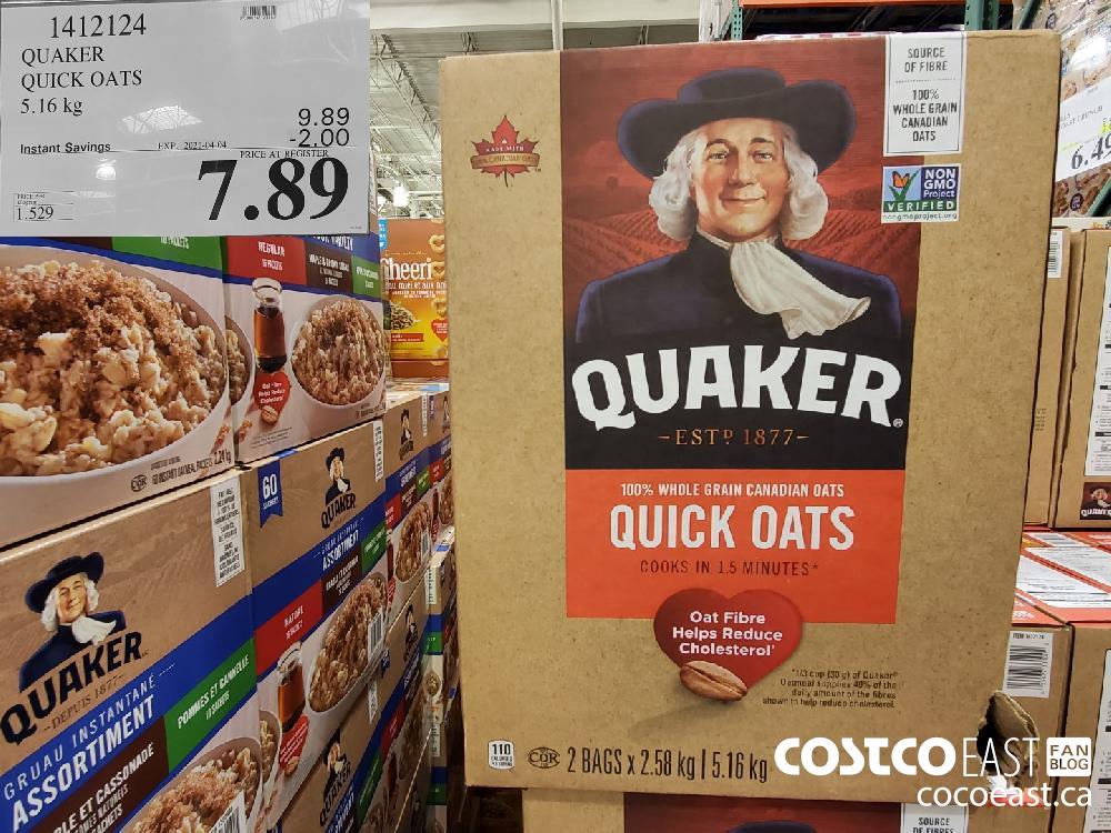 1412124 QUAKER QUICK OATS 5.16 kg EXPIRY DATE: 2021-04-04 $7.89 