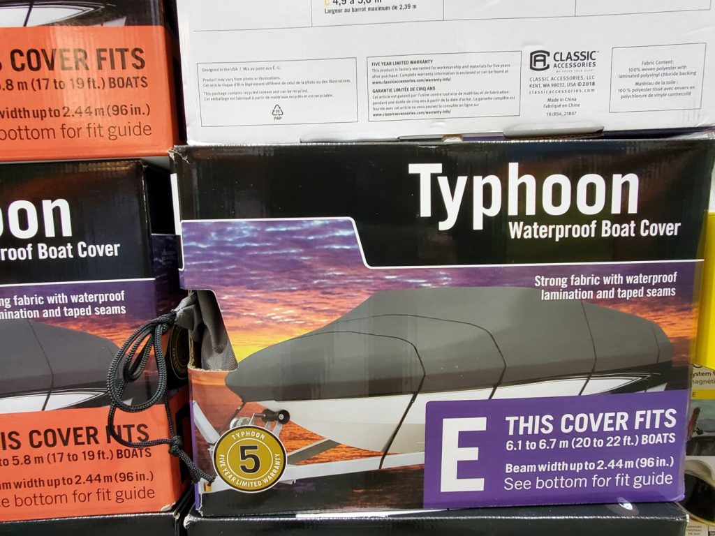 Typhoon waterproof boat cover size E