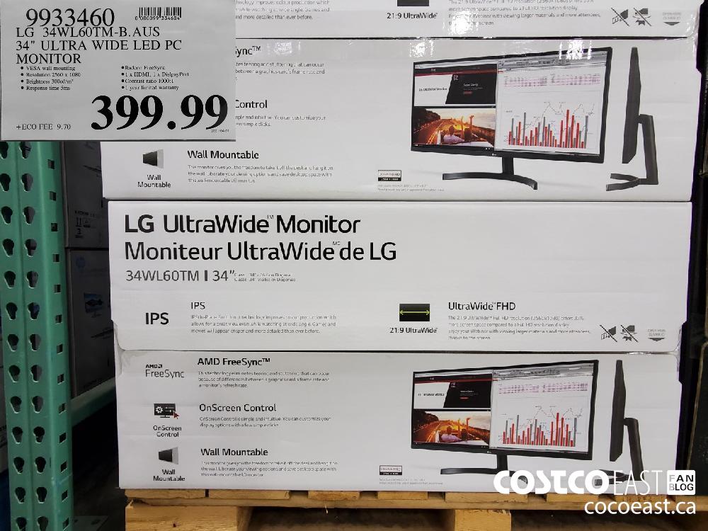 9933460 LG 34WL60TM-B.AUS 34" ULTRA WIDE LED PC MONITOR $399.99