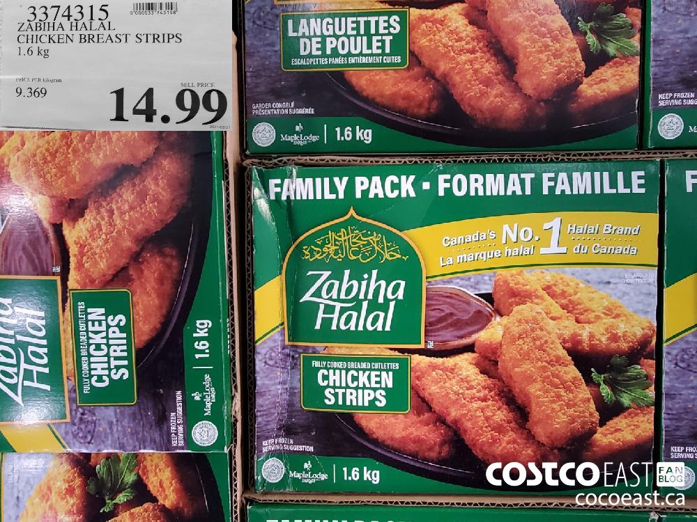 3374315 ZABIHA HALAL CHICKEN BREAST STRIPS 1.6 kg $14.99