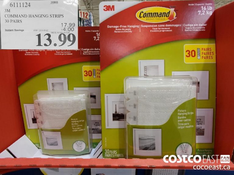 6111124 3M COMMAND HANGING STRIPS 30 PAIRS 4 00 INSTANT SAVINGS EXPIRES