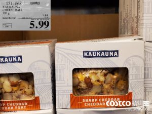 1511068 
KAUKAUNA
CHEESE BALL
397 G
EXPIRY DATE: 2021-05-02 
$5.99
