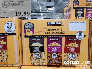 720827
KIRKLAND SIGNATURE
VARIETY SNACKING NUTS
30x45¢
$19.99
