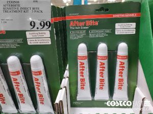 1530508 
AFTERBITE
SENSITIVE INSECT BITE
TREATMENT KIT 3 PACK
$9.99
