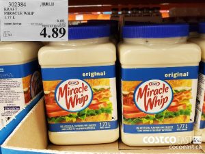 302384 
KRAFT
MIRACLE WHIP
1.77 L
EXPIRY DATE: 2021-05-02 
$4.89
