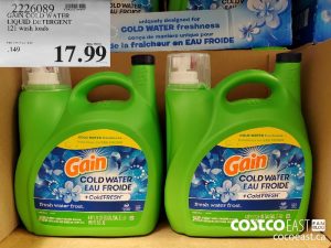 2226089
GAIN COLD WATER
LIQUID DETERGENT
121 wash loads
$17.99

