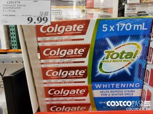1291479
COLGATE TOTAL
TOOTHPASTE
EXPIRY DATE: 2021-05-02
$9.99
