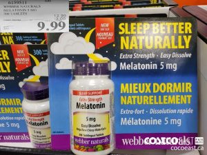 6159511
WEBBER NATURALS 
MELATONIN 5 MG
300 TABLETS
EXPIRY DATE: 2021-05-02 
$9.99
