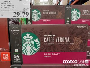297676
STARBUCKS
CAFFE VERONA
K-CUPS 54 COUNT
EXPIRY DATE: 2021-05-02 
$29.79

