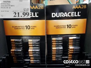 566566
DURACELL
AAA BATTERIES
PACK OF 28
EXPIRY DATE:_ 2021-05-02
$21.99

