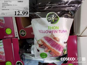 308756
OLIVIA.
YELLOWFIN TUNA
907 G
EXPIRY DATE: 2021-05-02 
$12.99
