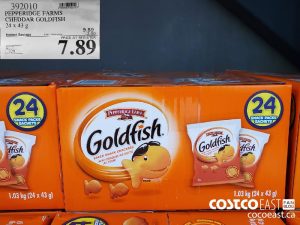 392010 
PEPPERIDGE FARMS
CHEDDAR GOLDFISH
24 x 43 g
EXPIRY DATE:, 2021-05-09 
$7.89
