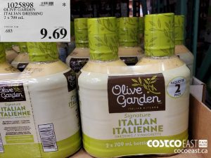 1025892
OLIVE GARDEN
ITALIAN DRESSING
2 x 709 mL
$9.69
