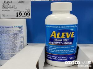 414243
*BAYER
ALEVE 220 MG
160 LIQUID GELS
EXPIRY DATE: 2021-05-09
$19.99
