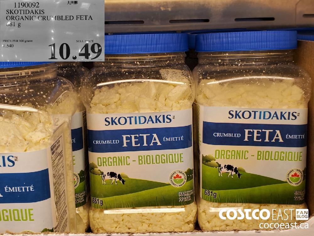 1190092 SKOTIDAKIS ORGANIC CRUMBLED FETA 681 g EXPIRY DATE: 2021-05-02 $10.49 $2.00