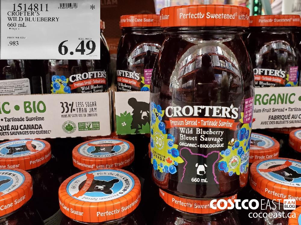 1514811 CROFTER'S WILD BLUEBERRY 660 mL EXPIRY DATE: 2021-05-02 $6.49 $2.00