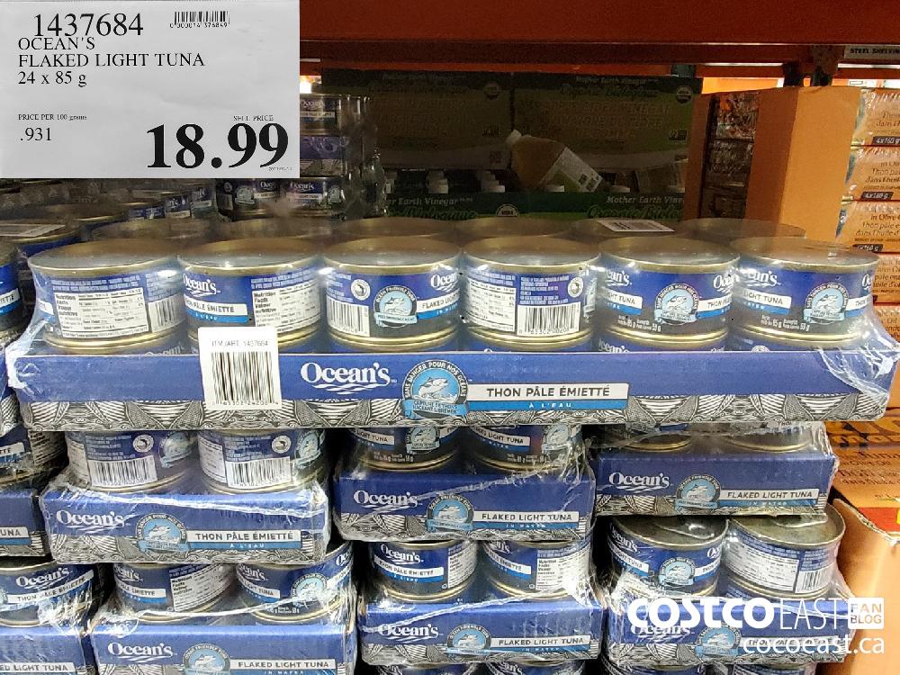 1437684 OCEAN'S FLAKED LIGHT TUNA 24 x 85g EXPIRY DATE: 2021-05-02 $18.99 $2.00