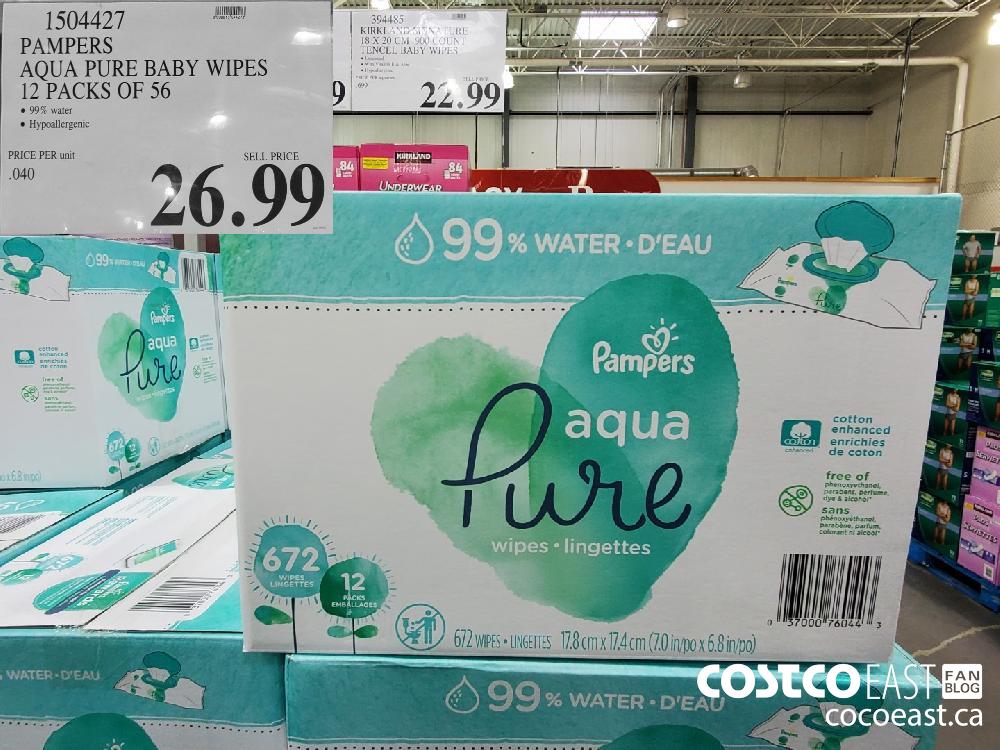 1504427 PAMPERS AQUA PURE BABY WIPES 12 PACKS OF 56 EXPIRY DATE: 2021-05-09 $26.99 $8.00